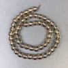 Smoky Topaz Faceted Round Beads 8mm on Thread, Length 38 cm+