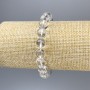 Rock Crystal Bracelet with Smooth Beads, 10 mm Diameter, 18 cm Length - Stretch