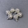 Pendant findings, Silver color, diameter 8x11mm, packaging 6 pcs