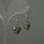 Dragon's Blood Jasper Heart Earrings 12mm