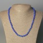 Lapis Lazuli Necklace (Synthetic) Smooth Bead, 6 mm Diameter, approx. 50 mm Long, with Clasp