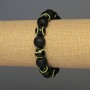 Wooden Bead Bracelet with 12 mm Beads, Ball-Shaped Center Insert, 18 cm, Stretch