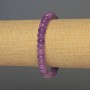 Bracelet Lavender Amethyst Rondelle, 8x5 mm diameter, 18 cm length, stretch