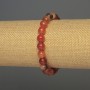 Agate Bracelet with Smooth Beads, 8mm, 18cm Stretch
