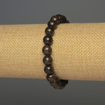 Bronzite Bracelet with Smooth 8mm Beads, approx. 18 cm Stretch