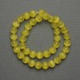 Cat's Eye Beads Yellow (per piece) Smooth Round Bead, 10mm Diameter ± on Monofilament, Length 38 cm+