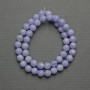 Agate Beads (Pressed) Smooth Round Bead, 8 mm diameter ± on beading thread, length 38 cm+