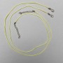 Yellow braided cord for necklace, 1mm diameter, 51-55 cm+