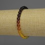 Amber Gradient Bracelet, Smooth Bead, 6 mm Diameter, 18 cm Length, Stretch