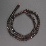 Garnet Beads, Faceted Rondelle, Diameter 6x4 mm, Length 37 cm