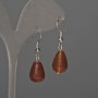 Earrings Carnelian drop 10x15mm, 35mm length