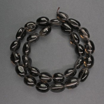 Beads of natural Smoky Topaz, faceted, diameter 12x14 mm, length 40 cm