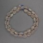 Oval Labradorite natural stone beads, 8×11×5 mm, length 40 cm