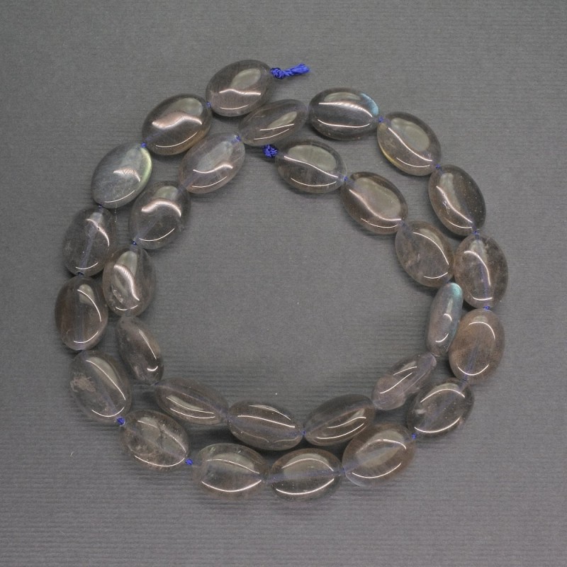 Oval Labradorite beads, diameter 10×15×6 mm, length about 41 cm