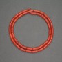 Natural Orange Coral Beads, Cylindrical