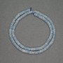 Aquamarine natural stone rondelle beads, diameter 4x2 mm, length 39 cm