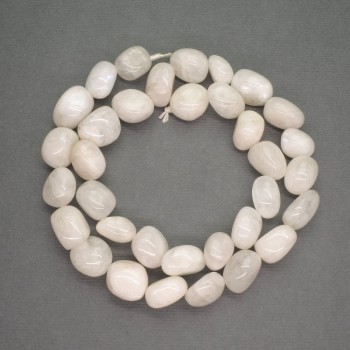 Howlite beads, faceted, natural stone, diameter 10x12 mm, length 40 cm