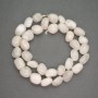 Howlite beads, faceted, natural stone, diameter 10x12 mm, length 40 cm