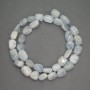 Faceted aquamarine natural stone beads, diameter 10–12 mm, length 40 cm ±