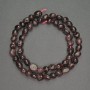 Natural garnet beads, faceted, 6 mm diameter ±, 39 cm length ±