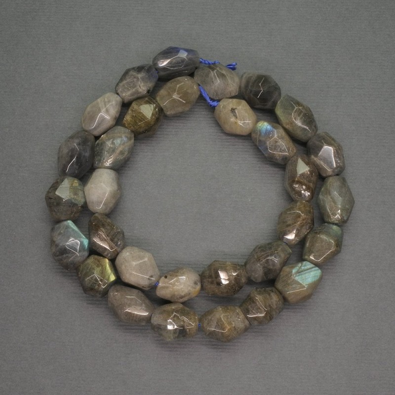 Natural labradorite beads, faceted rondelle, diameter 10x13mm+-, length 38cm+-
