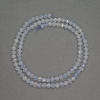 Natural gemstone beads Aquamarine faceted round bead, diameter 4mm+-, length 39cm+