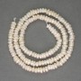 Freshwater White Pearls on a Thread, diameter 2×4–4.5 mm, on a thread, length 36 cm
