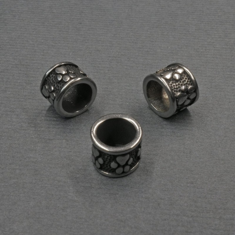 Bead Insert Finding, Silver Metal Color, 8×6 mm Diameter with Hole About 6 mm