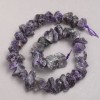 Unpolished Amethyst Beads on a Galotka Thread, diameter 10x18 mm ±, length 42 cm ±