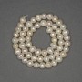 Freshwater White Oval Pearls on a Thread, 7x6 mm diameter, 35 cm length