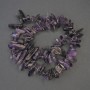 Amethyst chip beads 14-20×3-6 mm on a beading thread, length 40 cm+