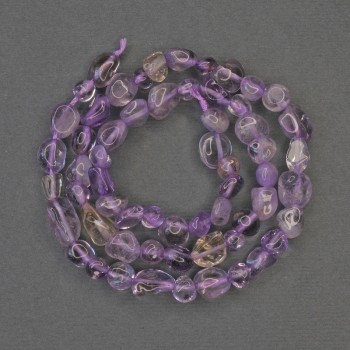 Ametrine faceted beads on thread, diameter 6–10×5–8 mm, length 40 cm +