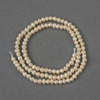 Beads of natural freshwater pearls, 3–3.5×3.5–4 mm, length 33 cm on a thread