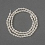 Beads of natural freshwater pearls 3.5–4×3 mm, length 36 cm on a thread