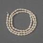 Beads of natural freshwater pearls 4x3 mm, length about 34 cm on a thread