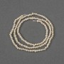 Beads of natural freshwater pearls, 2–2.5×2 mm, length 35 cm on a thread