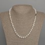 Necklace of natural freshwater pearls, 7.5–8×6–7 mm, length 46 cm, with clasp