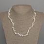Necklace of natural freshwater pearls, oval, diameter 7x5 mm, length 46 cm, with a clasp