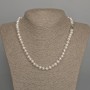 Necklace of natural freshwater pearls 8x6-6.5 mm, length 46 cm, with clasp