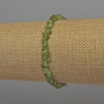 Chrysoprase chips bracelet, 5x3 mm, 18 cm stretch
