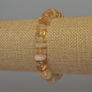 Citrine chip bracelet, 10x5 mm, 18 cm, elastic