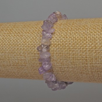 Amethyst Chip Bracelet, chip size 6-9×2-4 mm, length 18 cm, elastic