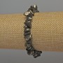 Pyrite chip bracelet, 7-10 x 3-7 mm, 18 cm length, elastic