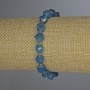 Bracelet with faceted apatite diamond shapes