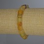 Yellow Agate Bracelet - 7x7mm Cubes, 18 cm Stretch