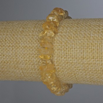 Citrine Faceted Bead Bracelet 10x4mm, length 18 cm, stretch