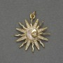 Pendant Mother-of-Pearl Star, Golden Metal, Diameter 22mm±, Length 27mm±