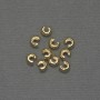 Crimp bead for crimping, 6 mm diameter ± gold-tone metal finish, 10 pairs