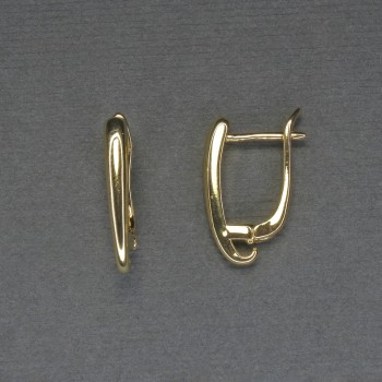Gold-tone earring posts 18×3 mm - pair