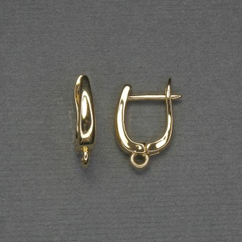 Gold-tone earring hooks 16×3 mm – pair